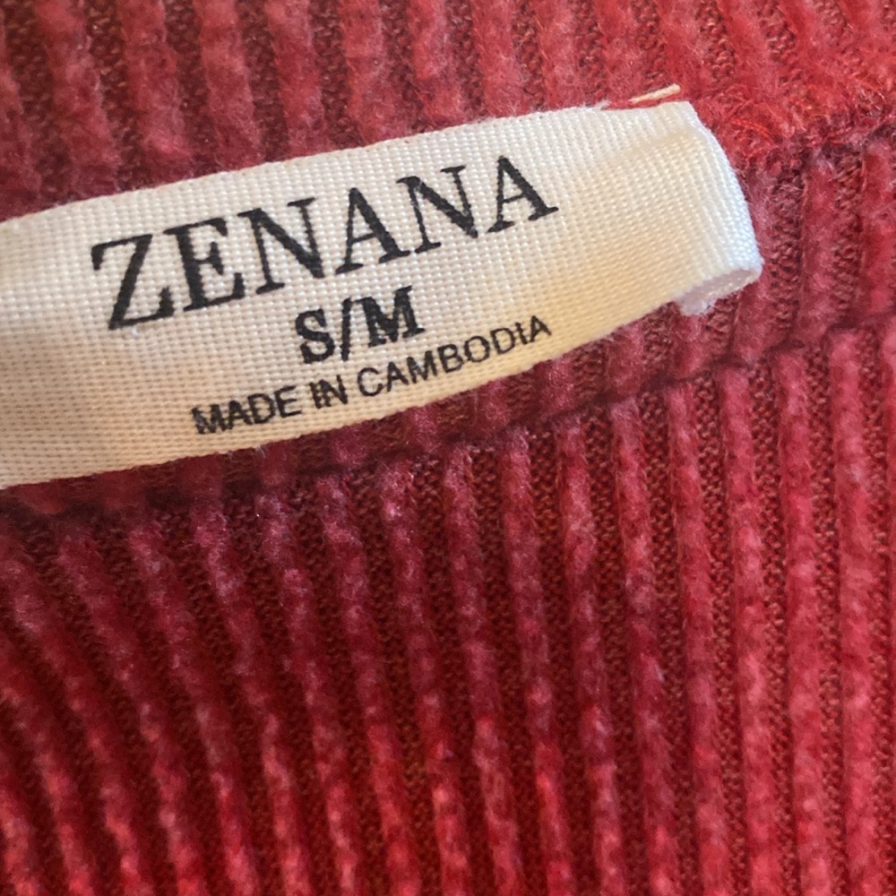 Zenana Outfitters Red Crew Neck Sweater - Picture 11 of 12